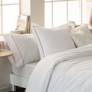 Funda de almohada ito blanco/gris