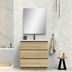 Ensemble de salle de bain IRONA 3C, 70cm, comprend lavabo et miroir