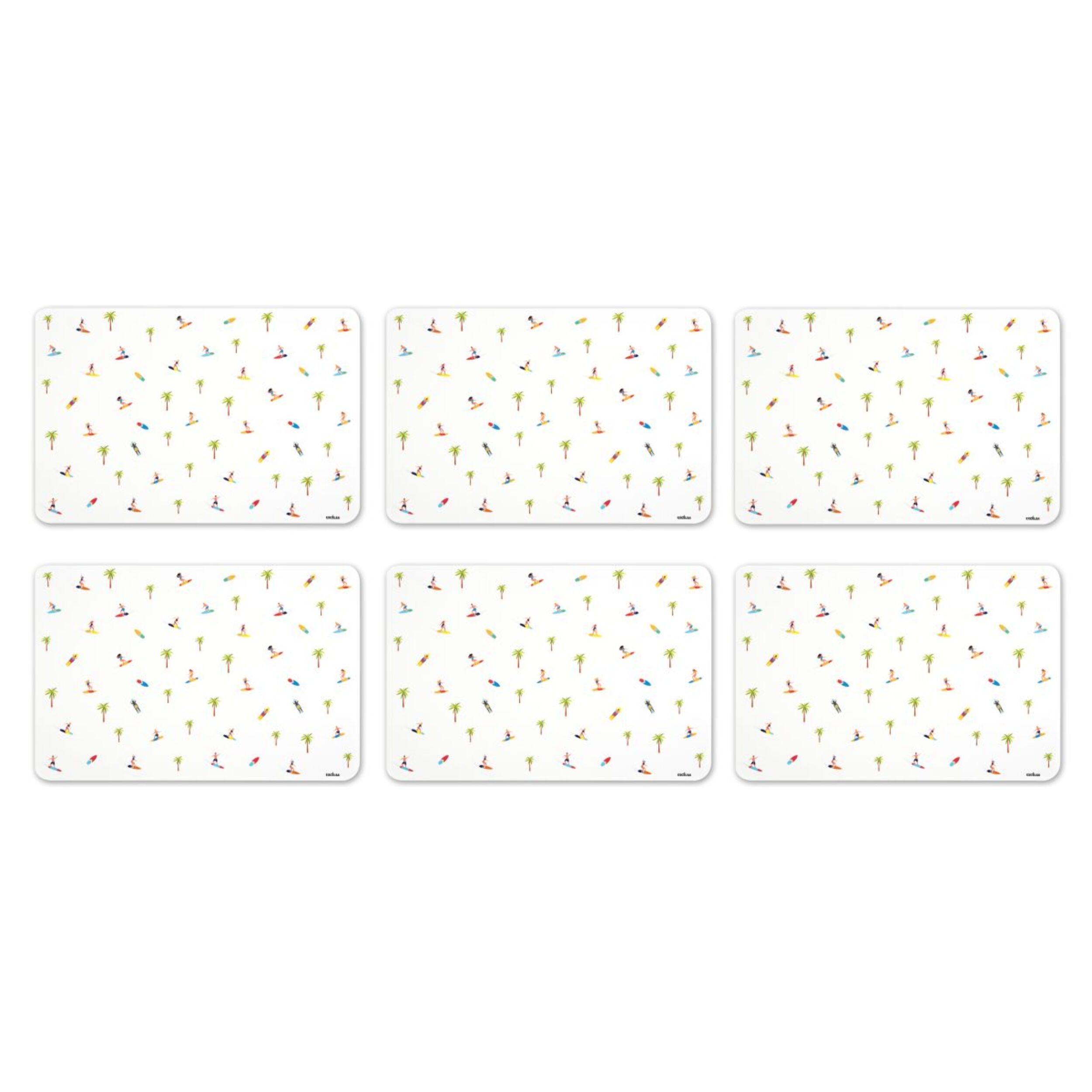 Set de 6 sets de table rectangulaires Excelsa – Honolulu, Polypropylène Multicolore