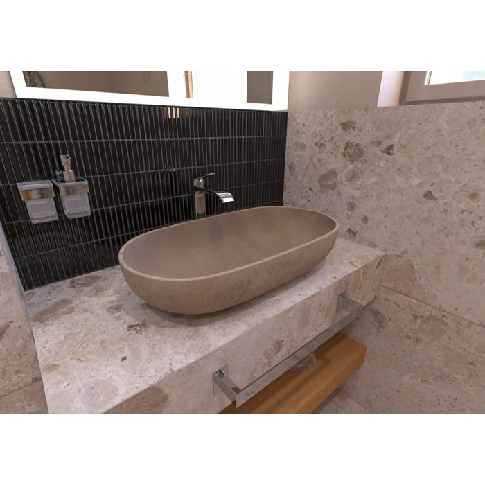 Infinitio mitigeur de lavabo haut sans vidage, chrome SATBSINF285 avec une garantie de 5 ans
