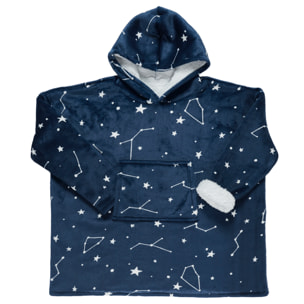 SWEAT CAPUCHE ASTRO BLEU 118X83CM