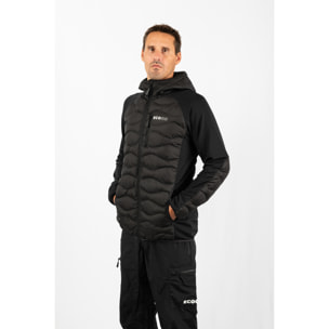 Chaqueta ECOActive Hybrid Insulated Jacket with cap dela marca ECOON - Negro con logo ECOON