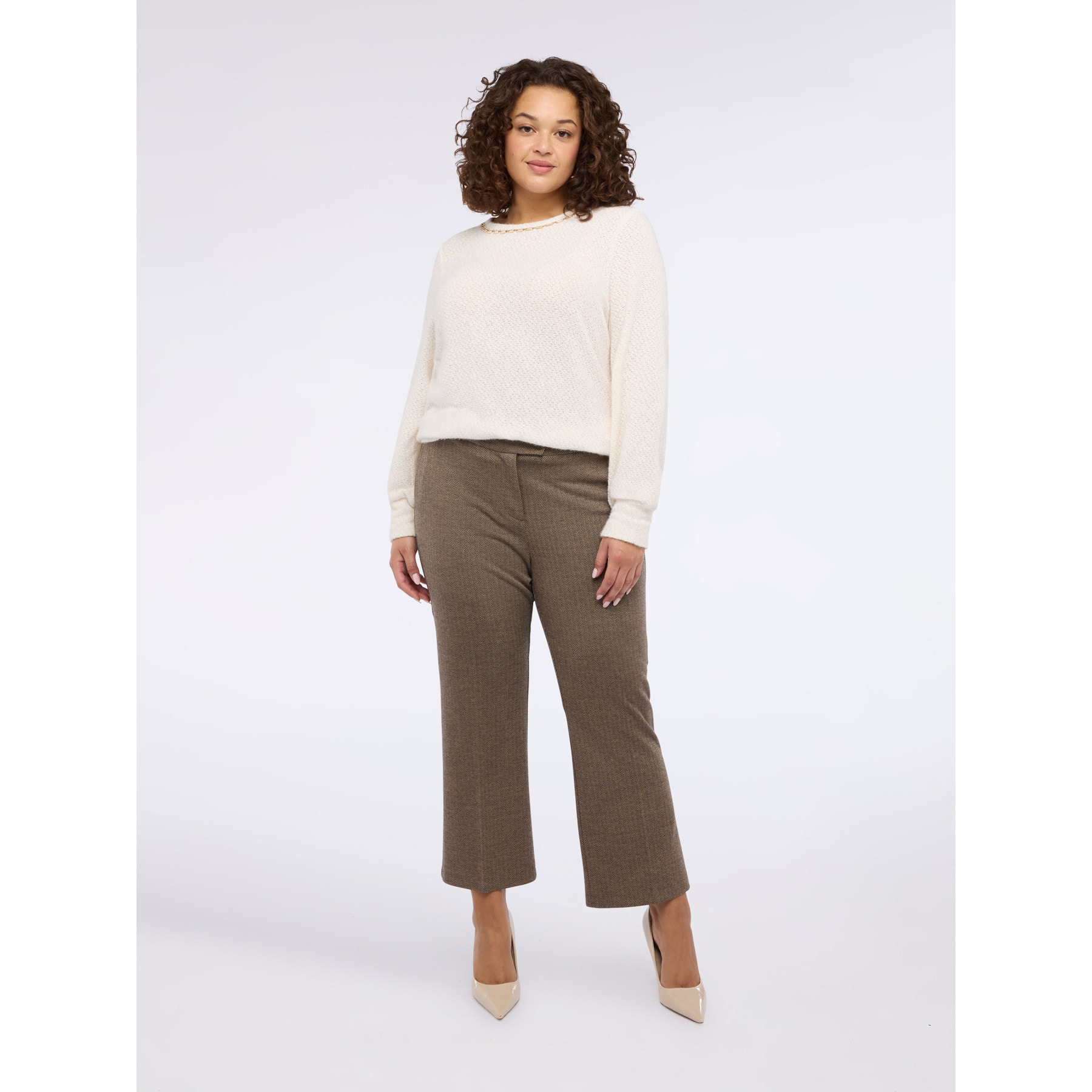 Fiorella Rubino - T-shirt in jersey con dettaglio sullo scollo - Bianco