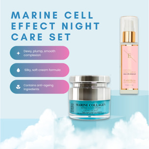SERUM EFECTO CELULAR EGF +Crema de Noche de Colágeno Marino
