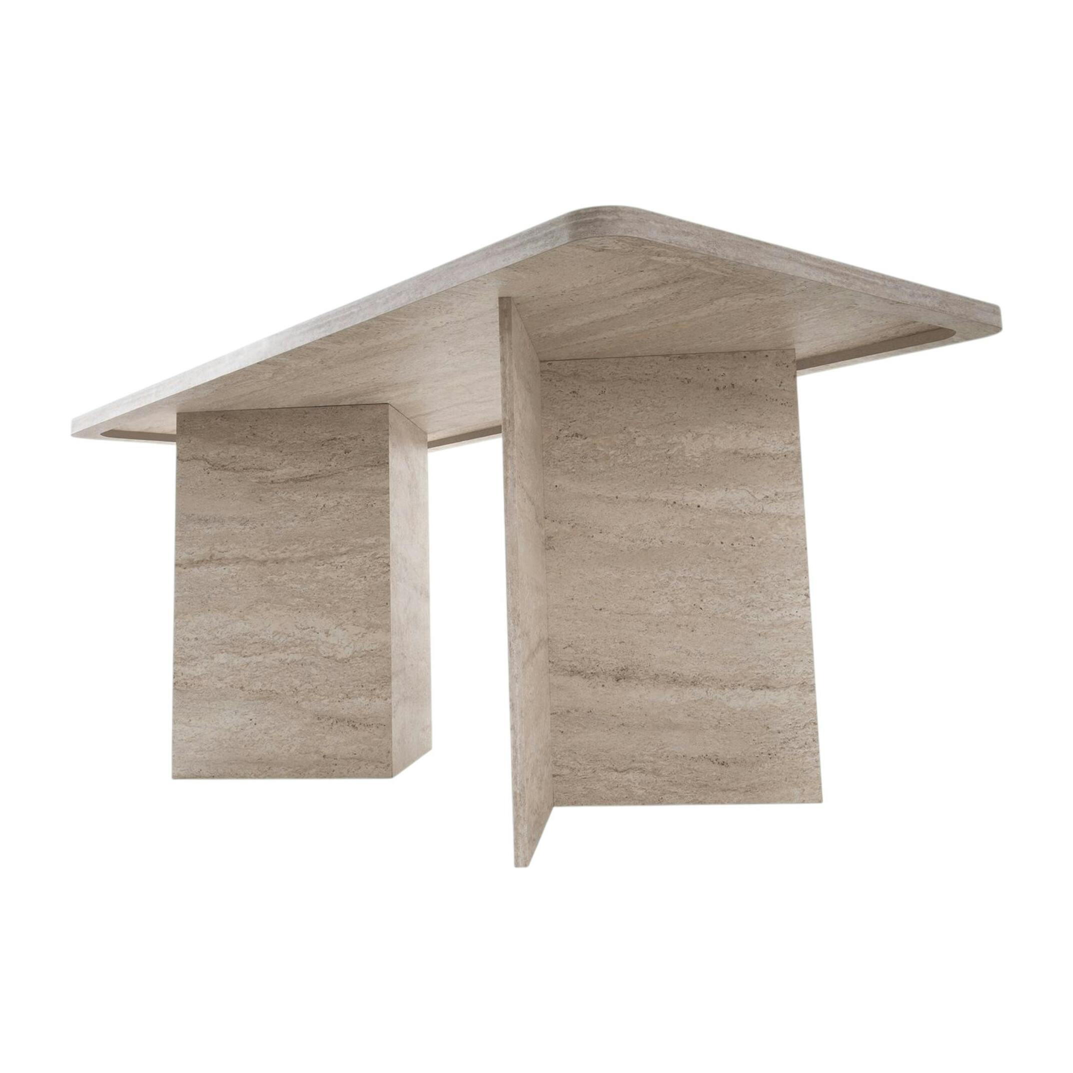 Table à manger décor travertin 180 cm MARFA