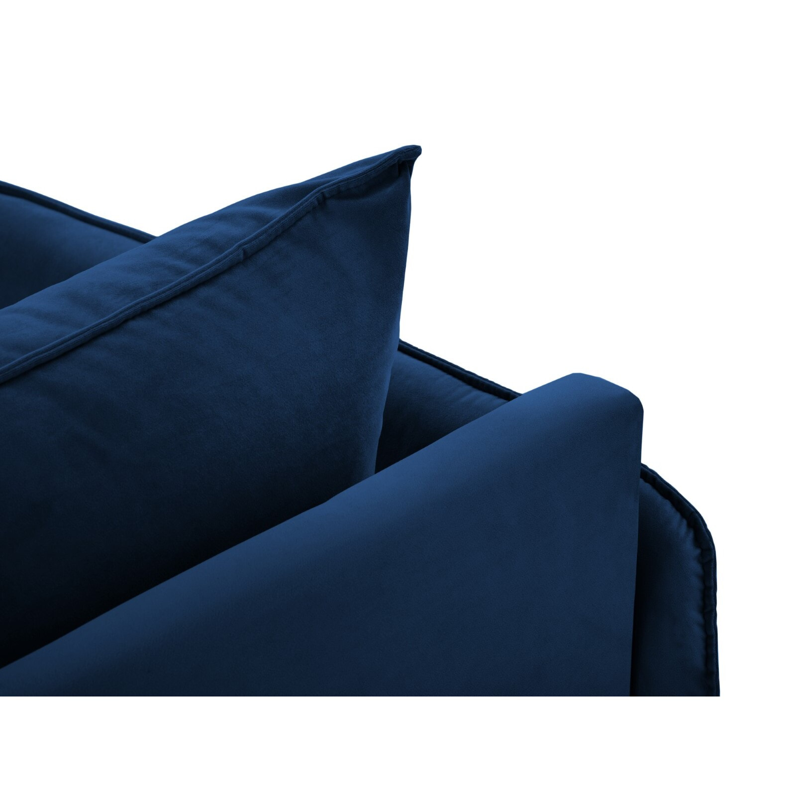 Méridienne gauche "Vienna" en velours bleu roi