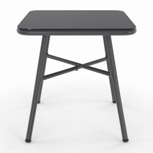 Salon de jardin Florida 2 places gris anthracite et effet rotin