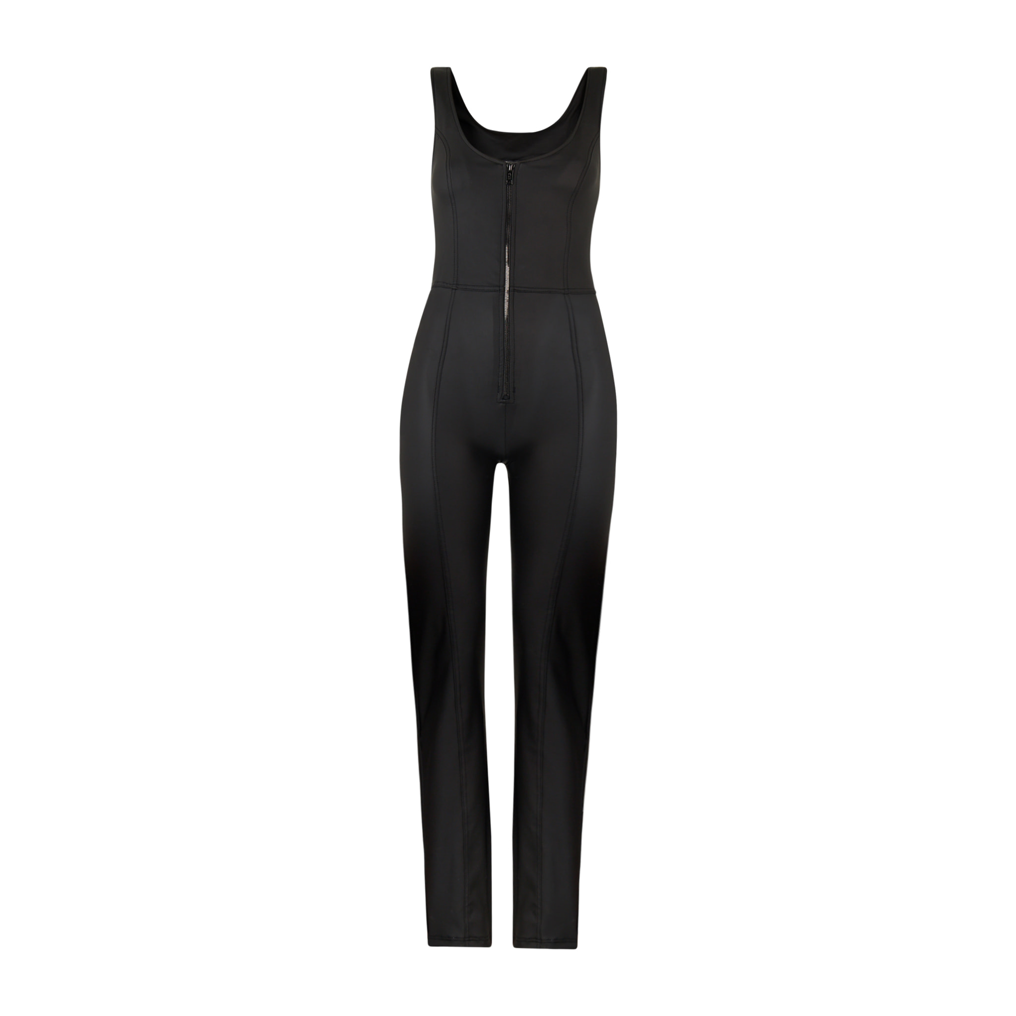 Tuta jumpsuit WR.UP® in similpelle con fondo a zampa