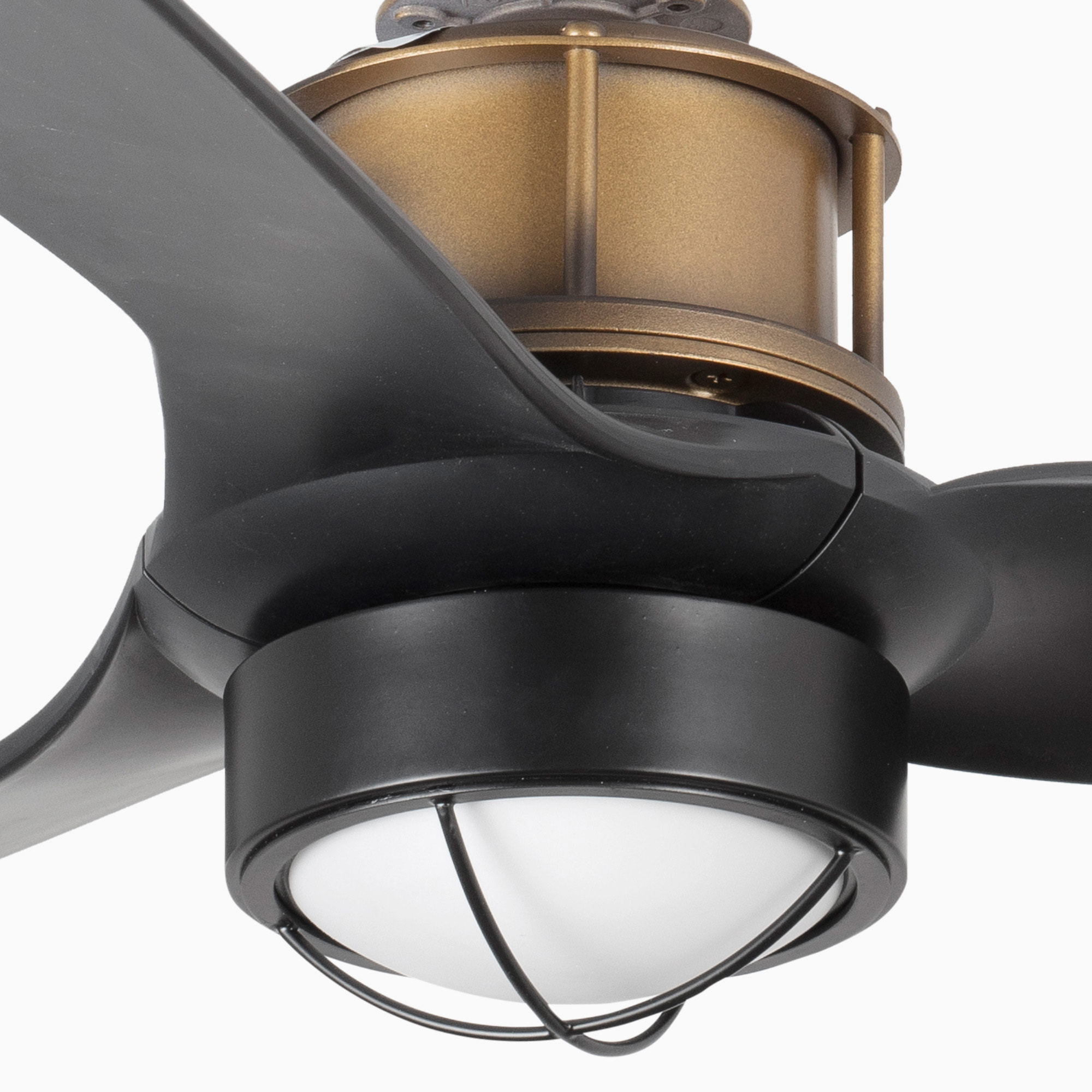 JUST FAN S LED Ventilatore a soffitto oro vecchio/nero
