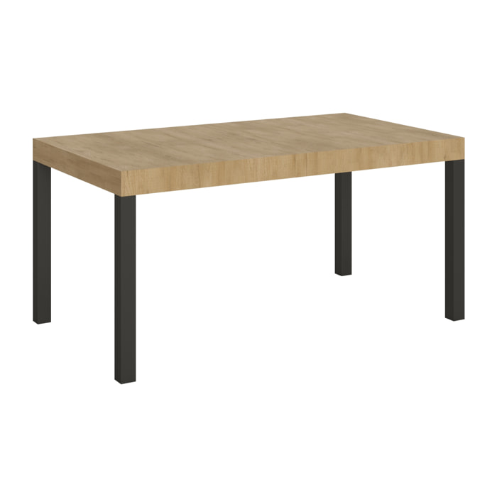 Mesa extensible 80x160/244 cm Everyday Roble Natural estructura Antracita