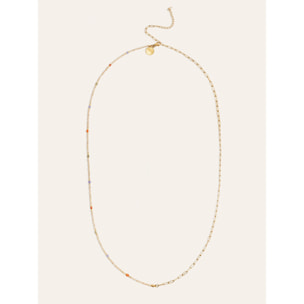 Collar Long Glam Acero Baño Oro