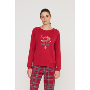 Pigiama donna winter holiday in caldo cotone girocollo Noidinotte