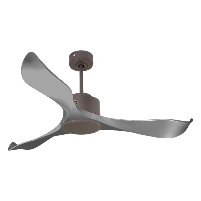 Ventilateur de plafond ø132 cm avec Wifi Réversible Hypersilence 40   W Chocolat