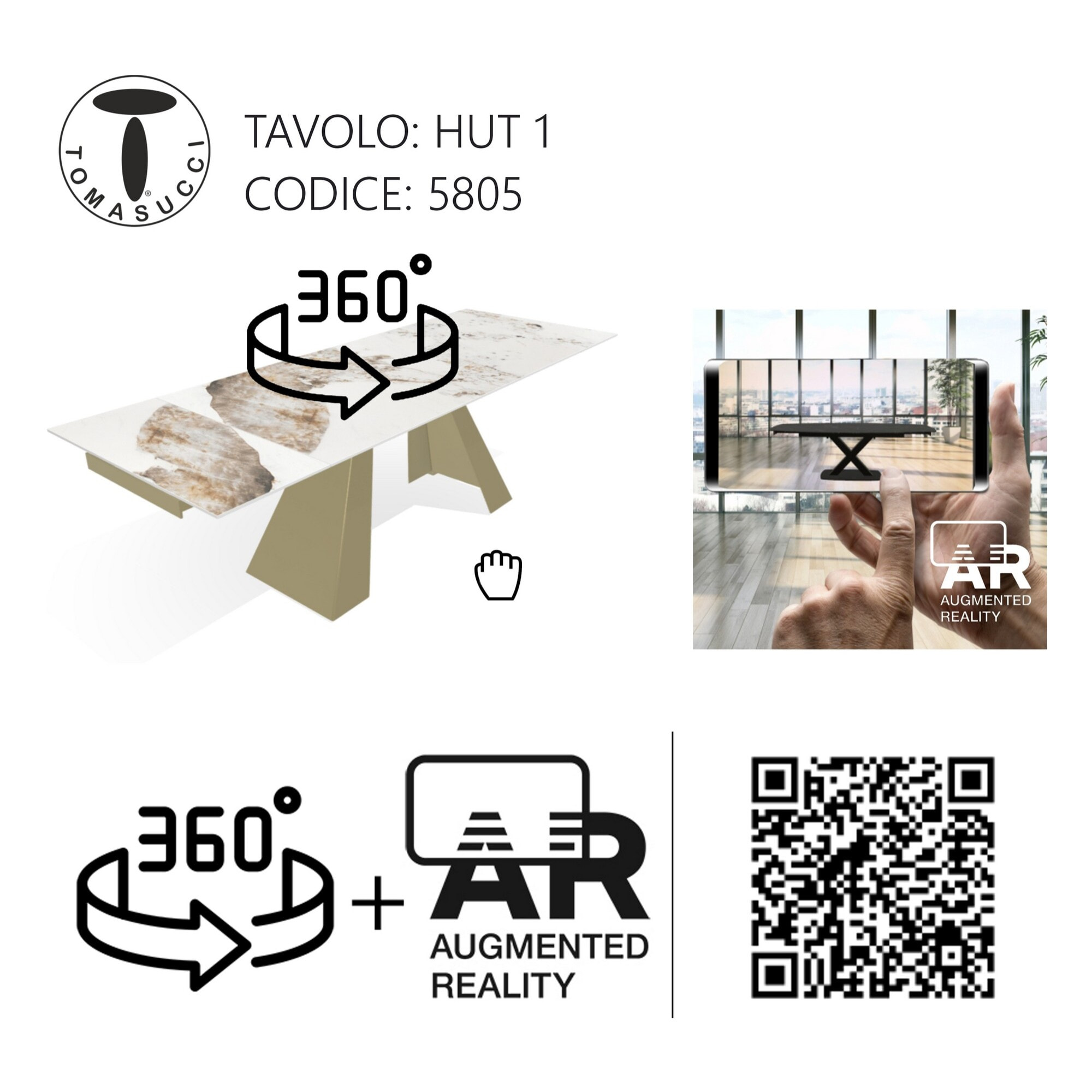 Tomasucci table extensible HUT 1