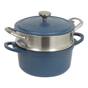 Cocotte Aluro aluminium bleu D24cm