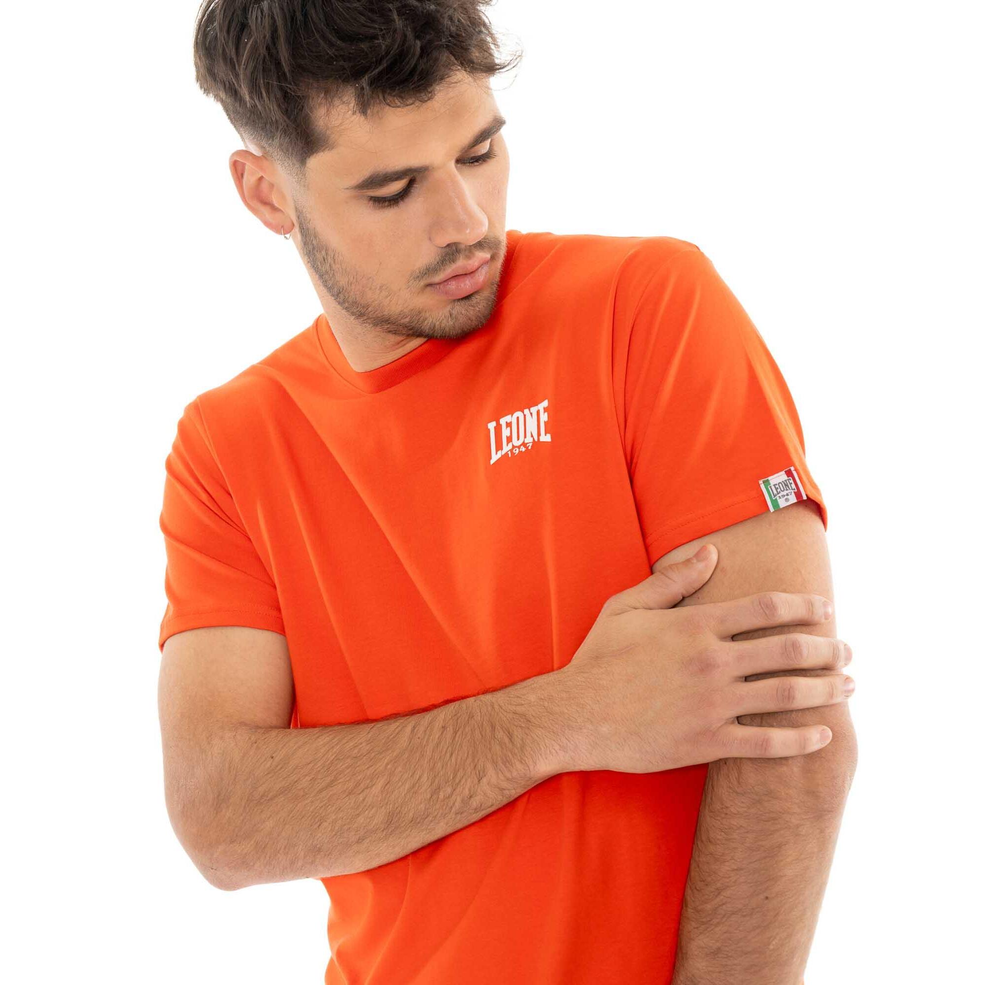T-shirt in cotone da uomo a maniche corte Leone Basic