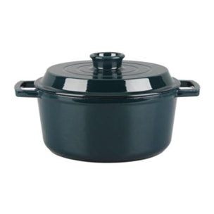 Cocotte en fonte ronde 25cm - "Masseiron Emeraude"