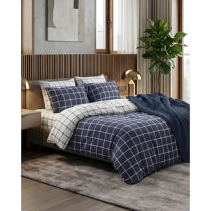 Parure housse de couette et taie(s) d'oreiller coton imprimé