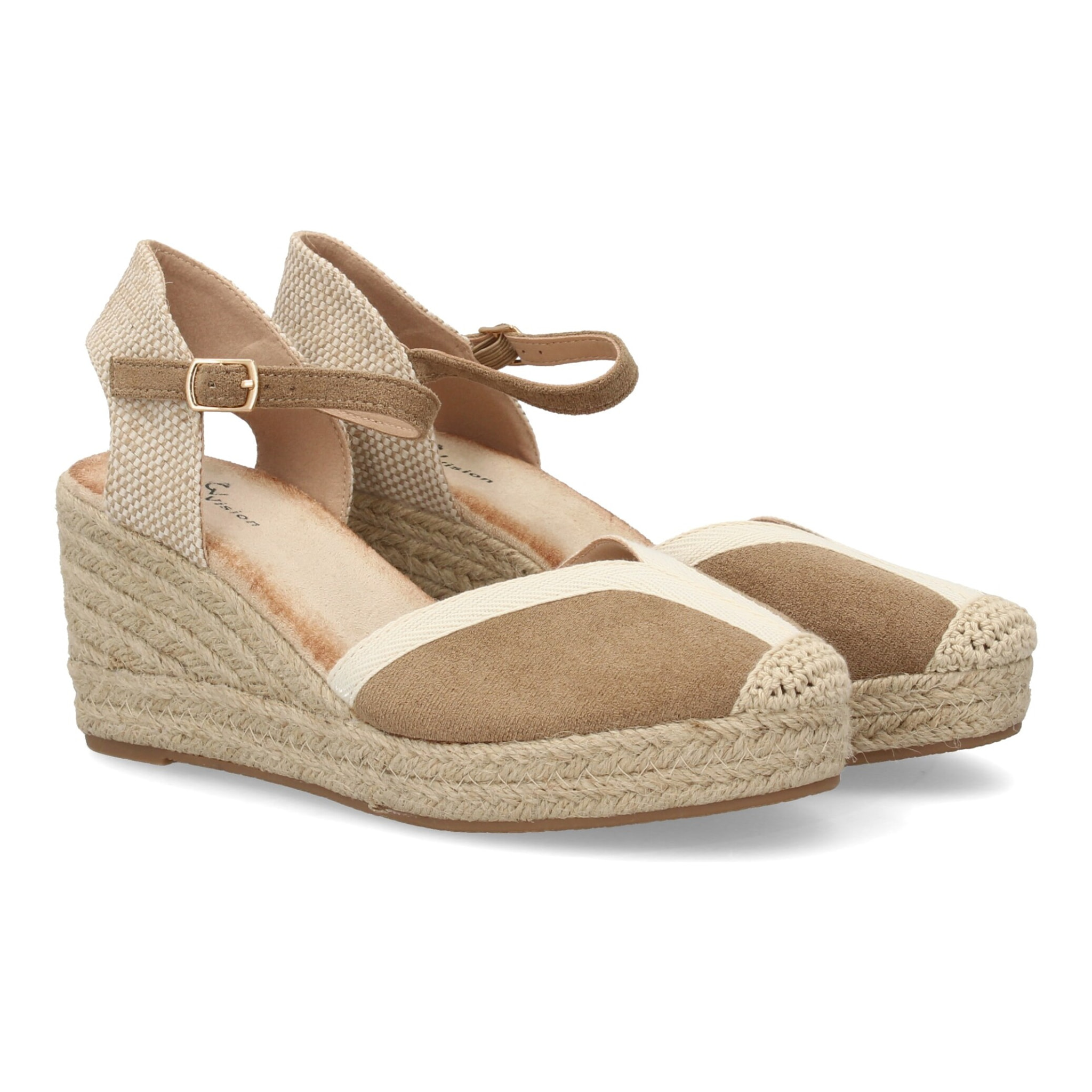 Alpargatas de cuña clásicas cómodas para mujer