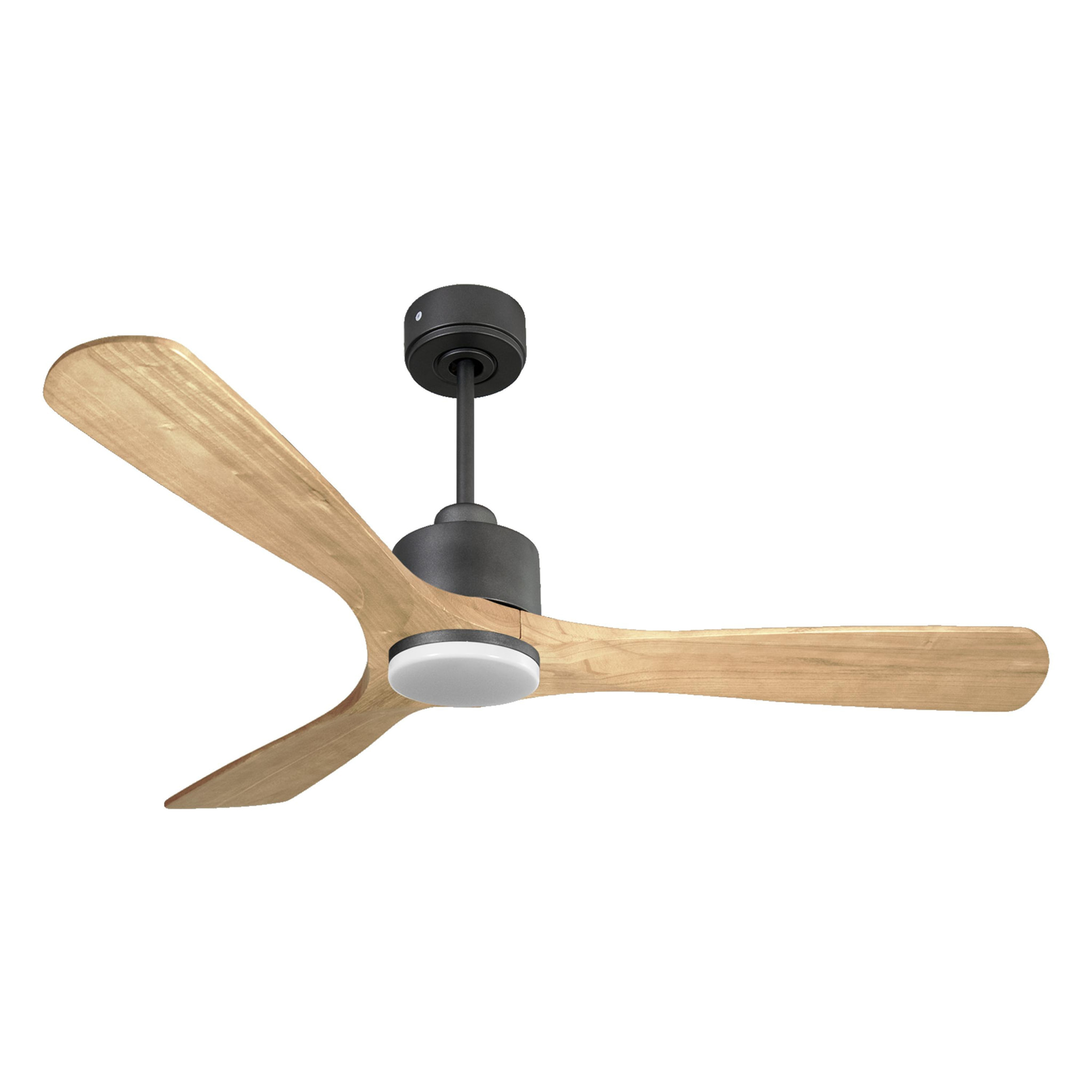 Ventilador de techo Reversible Termostato Dimable Wifi Motor DC Techos Inclinados Mando a Distancia Luz tres tonos Hypersilence Memoria ParosD132C03LED65270 PURLINE