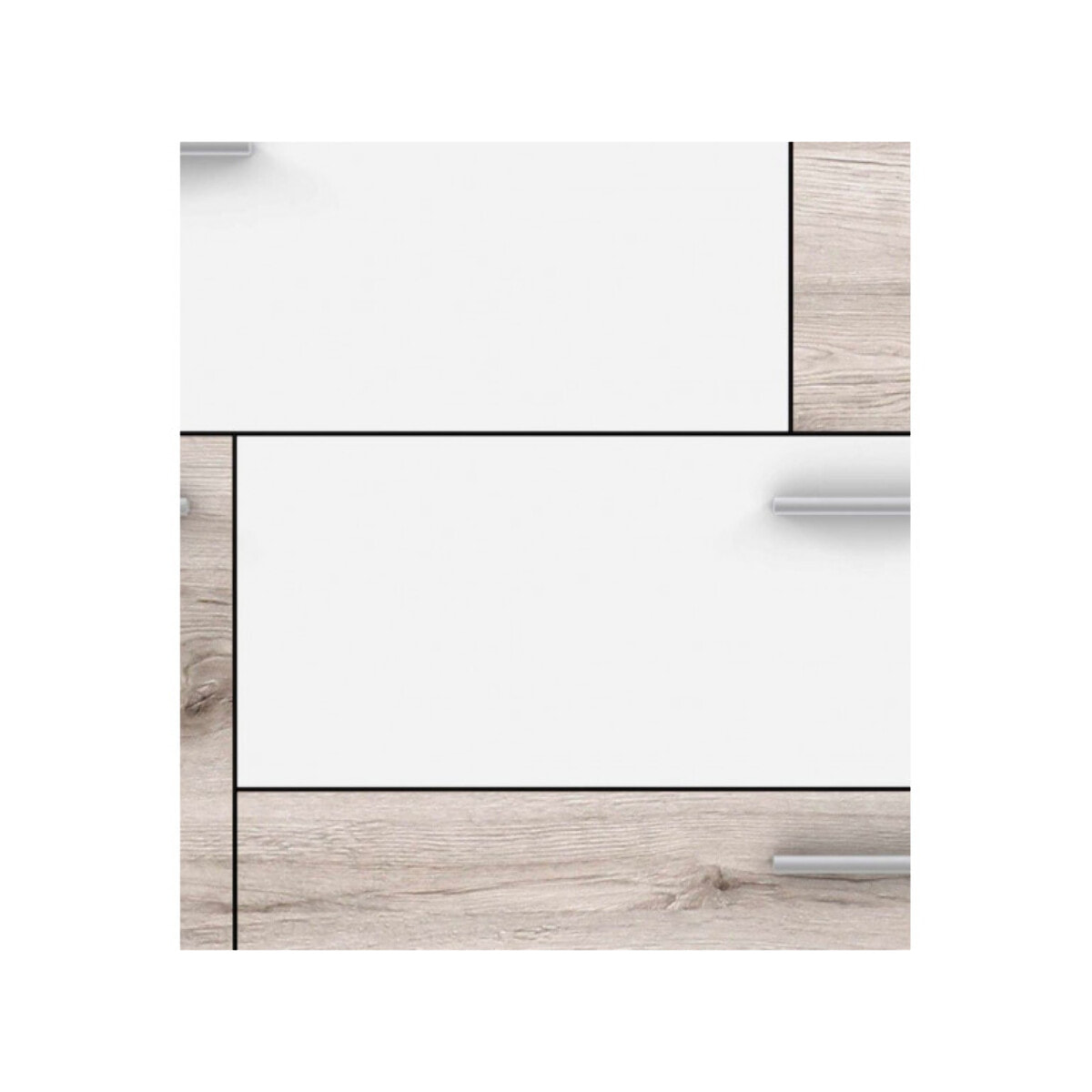 Commode 2 portes 4 tiroirs en bois - 5 coloris - SKY