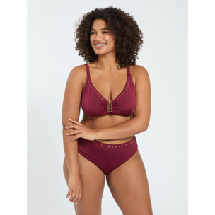 Fiorella Rubino - Bikini con tachuelas y motivo cut out - Rojo