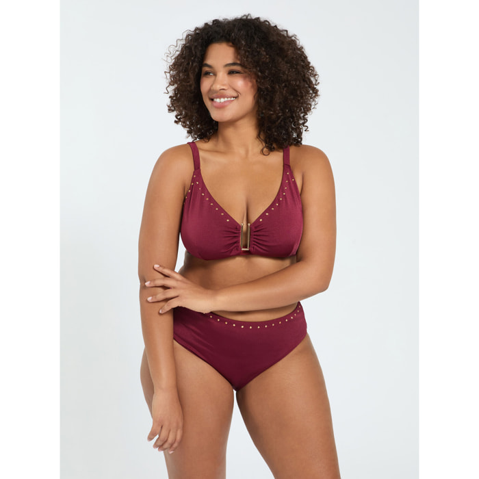 Fiorella Rubino - Bikini con tachuelas y motivo cut out - Rojo