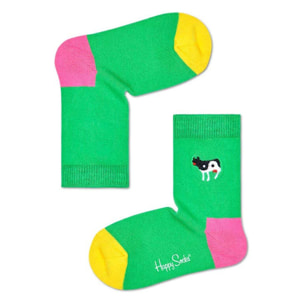 Calcetines kids yin yang cow embroidery _x000D_