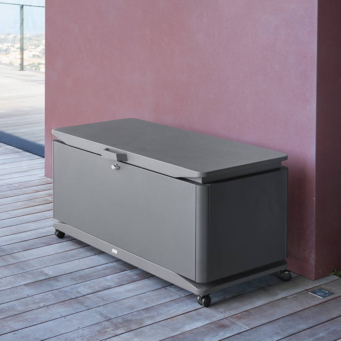 Coffre de rangement 450L Alumia gris graphite en aluminium
