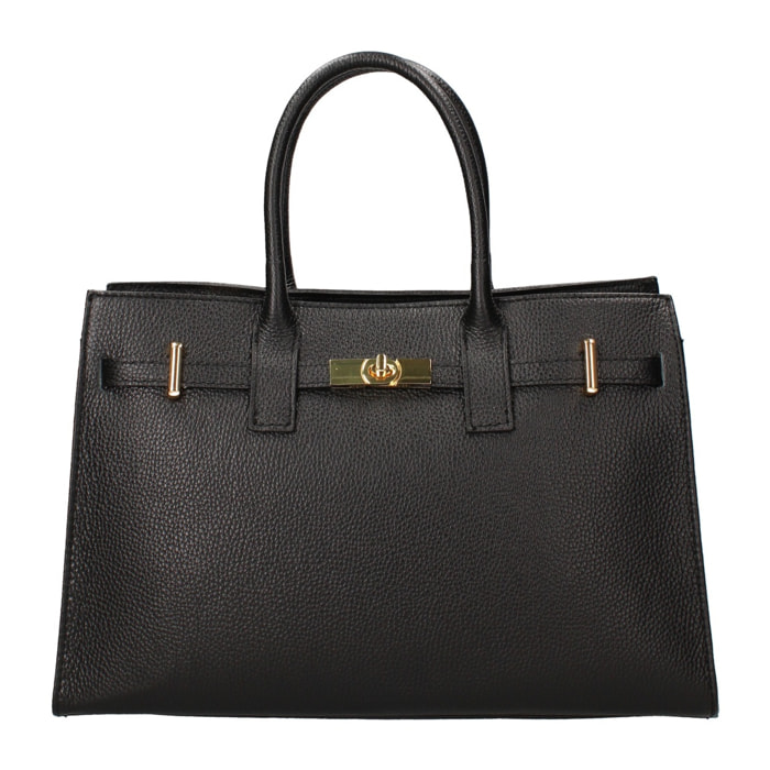 Borsa a mano da donna Made in Italy - Modello Zelia Ultra - 100% pelle - 37.5 x 24.0 x 14.0 cm