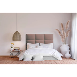 Cabecero de madera tapizado en tela para cama de 105 115x132