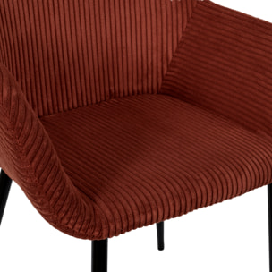 Fauteuil Cotele Scott Terracotta - Lot De 2