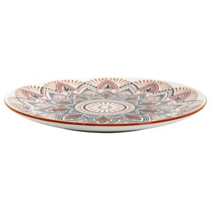 Assiette Mandala Orange D26cm