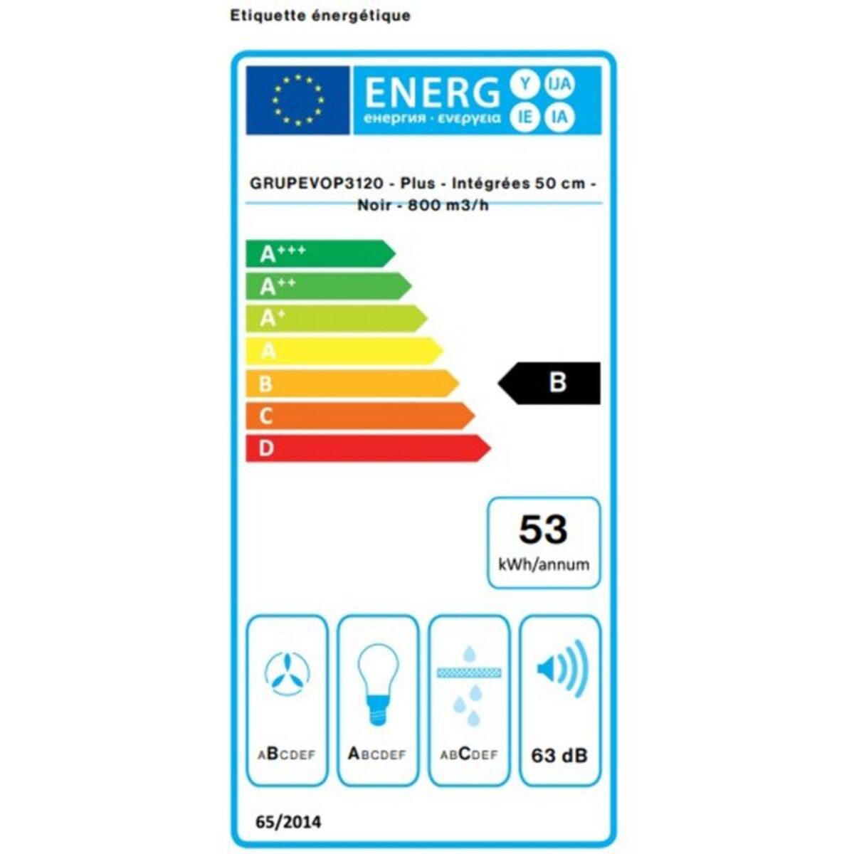 Hotte encastrable FALMEC GRUPEVOP3120