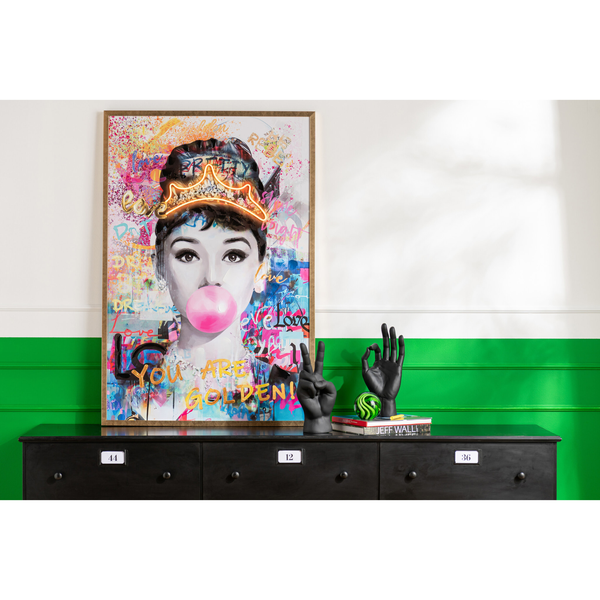 J-Line Figurine Langage des Signes - polyrésine - noir - 2 pièces