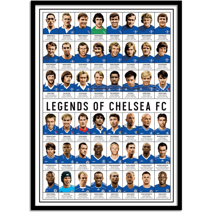 Affiche - Legends of Chelsea FC - Olivier Bourdereau
