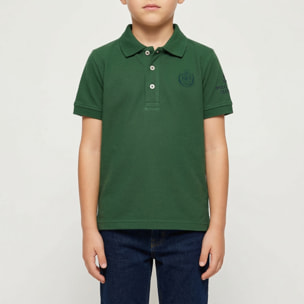 Polo basic con logo ricamato