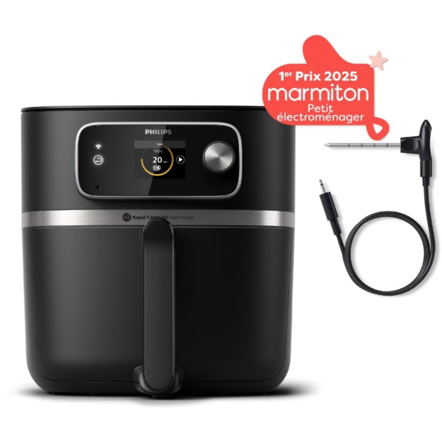 Friteuse sans huile PHILIPS HD9880/90 friteuse sans huile connectée Noir, Série 5000 8.3L