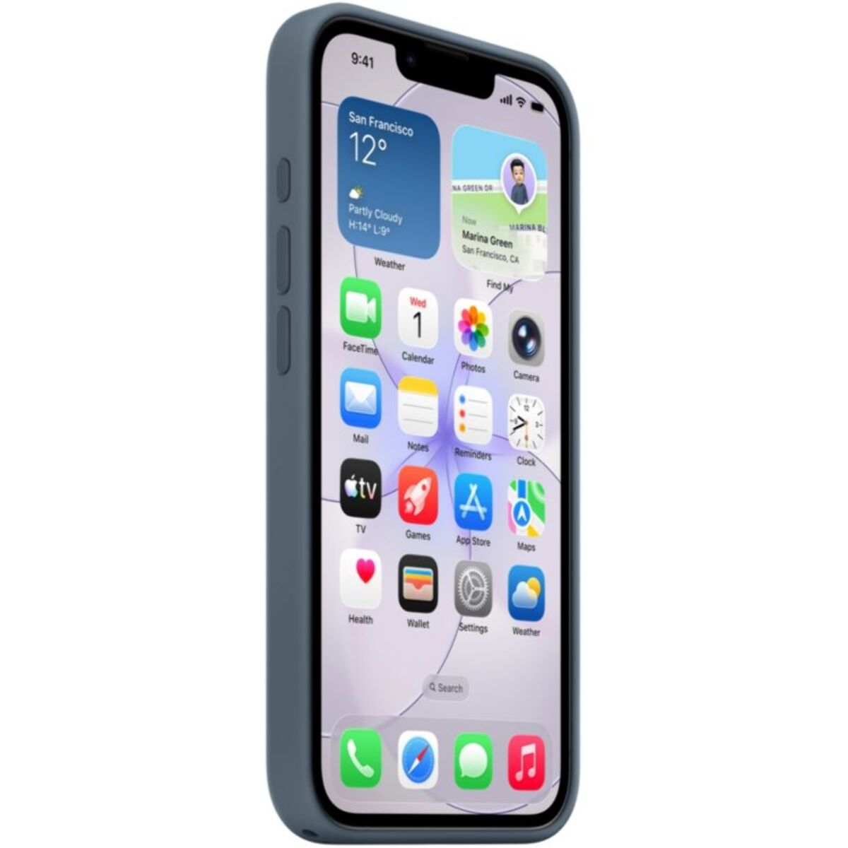 Coque APPLE iPhone 17e silicone Magsafe Bleu maritim