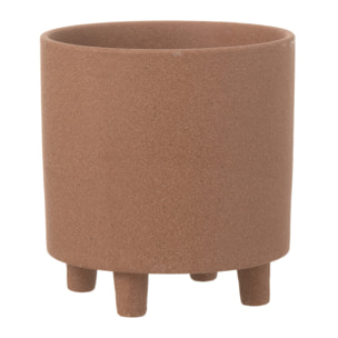 J-Line cache-pot Thibault - céramique - marron - medium - Ø 20.5 cm