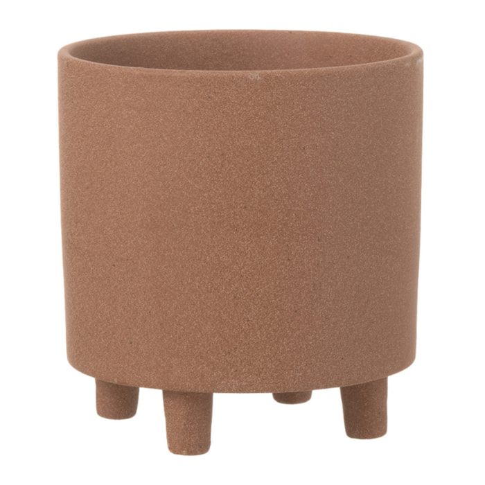 J-Line cache-pot Thibault - céramique - marron - medium - Ø 20.5 cm