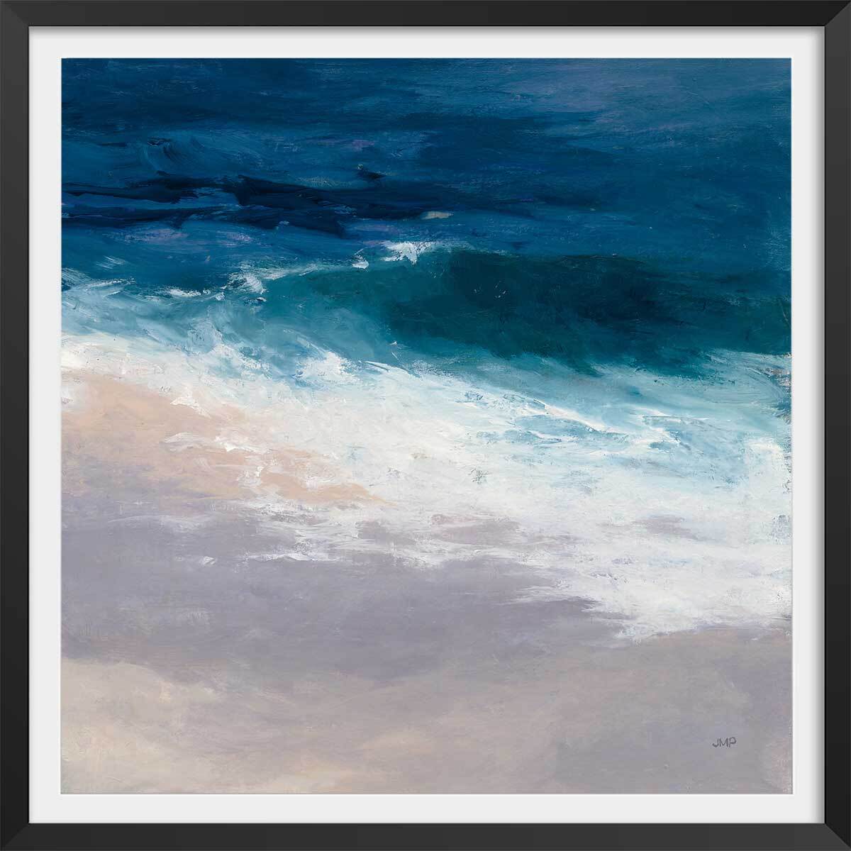 Affiche Marée du soir Affiche + cadre en bois - Noir