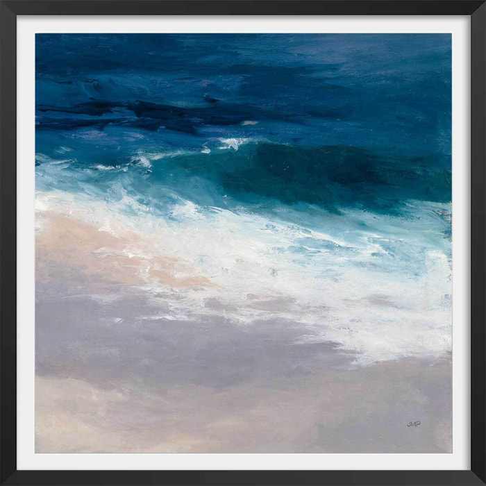 Affiche Marée du soir Affiche + cadre en bois - Noir