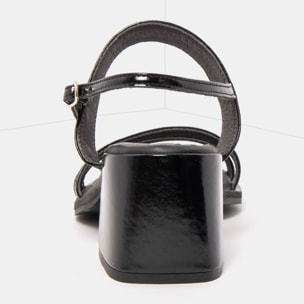 Sandalias con tacón 2010 NAPPA SHINNY BLACK / VERONA color Black