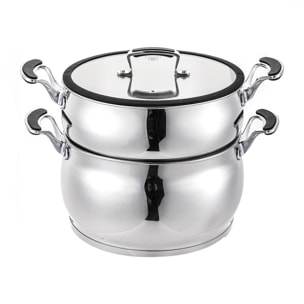 Couscoussier - acier inoxydable 18/8 - argenté