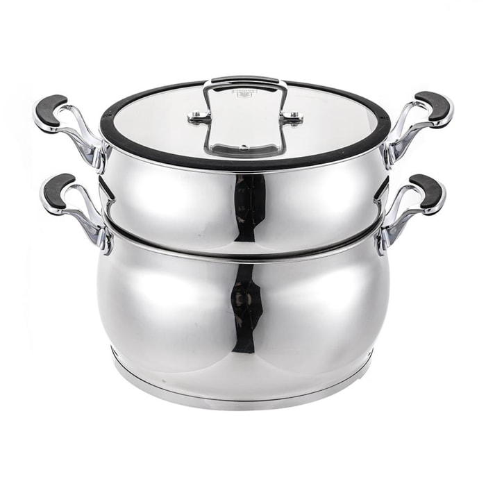 Couscoussier - acier inoxydable 18/8 - argenté