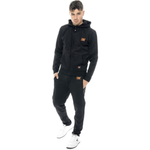 Tuta da uomo in tessuto tecnico con cappuccio e zip Leone 1947 Tech