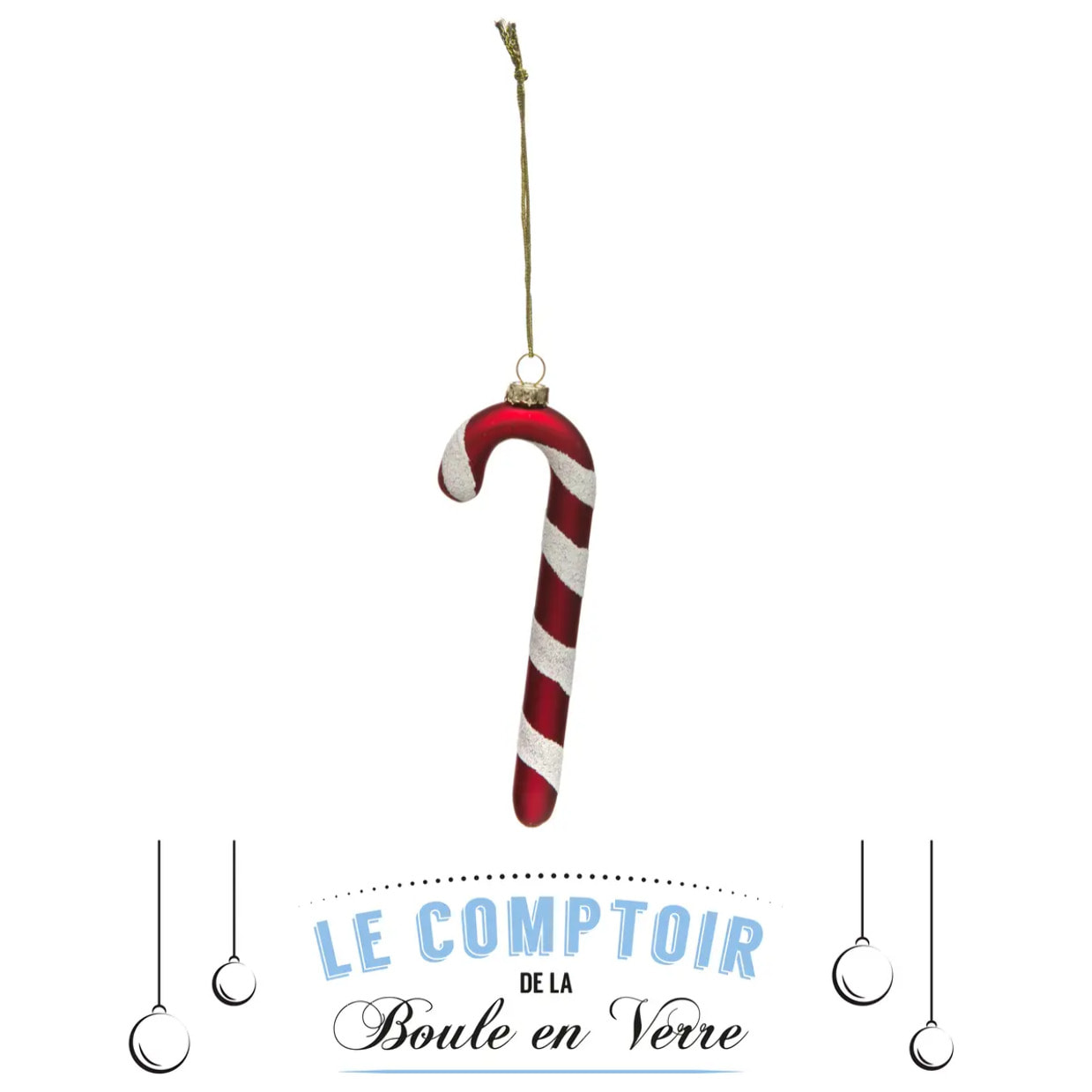 Sujet sucre d'orge 12cm verre