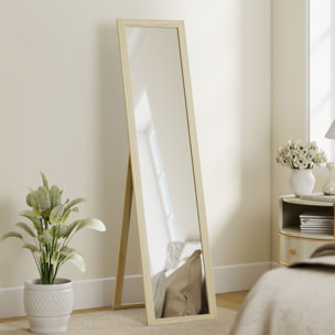 Miroir pleine longueur sur pied mural 154cm effet bois naturel