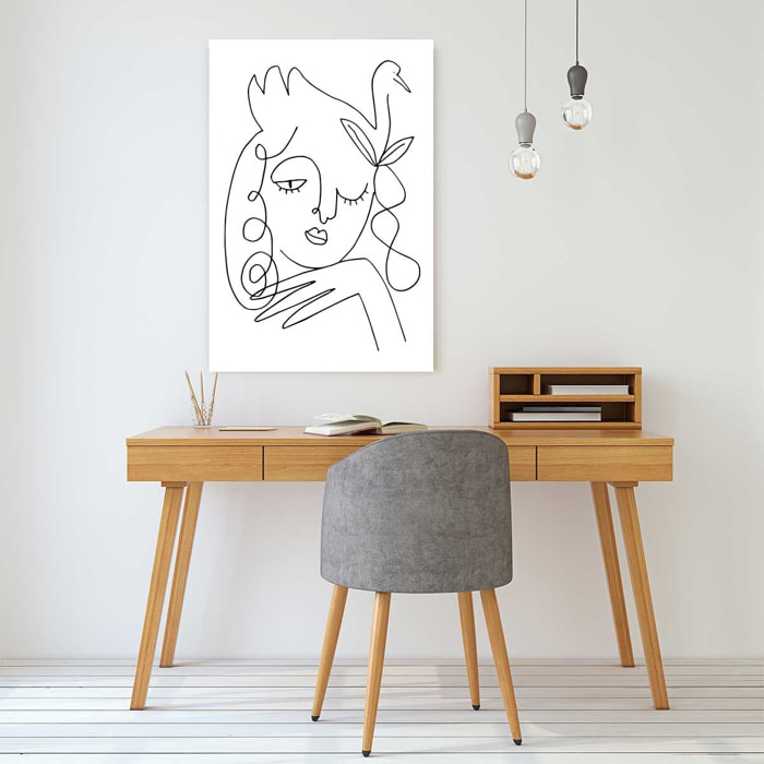 Tableau la femme au clin d'oeil Toile imprimée
